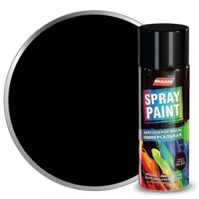 Эмаль аэрозольная универсальная Parade Spray Paint цвет RAL 9005 Черный матовый 400 мл