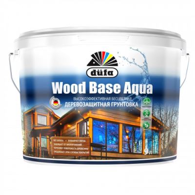 Грунт для защиты древесины Dufa Wood Base Aqua бесцветная 9 л