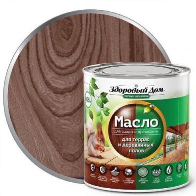 Масло для террас и деревянных полов Здоровый Дом цвет палисандр 0,75 л
