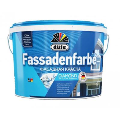 Краска фасадная водно-дисперсионная Dufa Fassadenfarbe RD90 матовая База 1 9 л