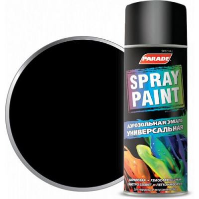Эмаль аэрозольная универсальная Parade Spray Paint цвет RAL 9005 Черный глянцевый 400 мл