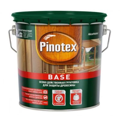 Грунт для защиты древесины Pinotex Base 9 л