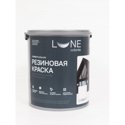 Краска резиновая универсальная Lune Coloree цвет белый 3 кг