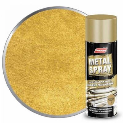 Эмаль аэрозольная эффект металлик Parade Metal Spray цвет 35 Металлик золото 400 мл