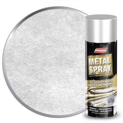 Эмаль аэрозольная эффект металлик Parade Metal Spray цвет RAL 9006 Бело-алюминиевый 400 мл