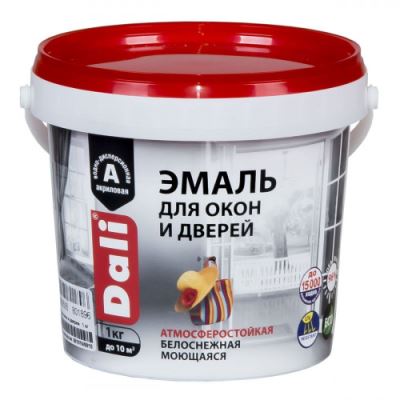 Эмаль для окон и дверей атмосферостойкая Dali цвет белоснежный 3 л