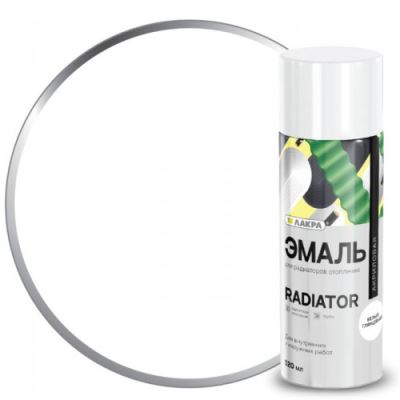 Эмаль аэрозольная для радиаторов отопления Лакра Radiator цвет белый глянцевый 40 520 мл