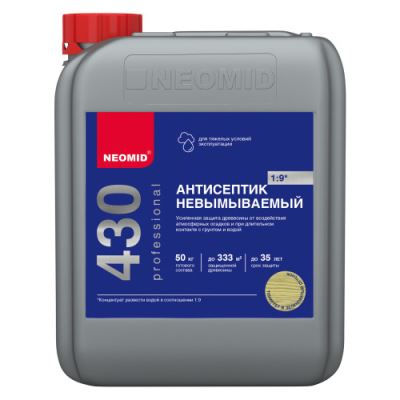 Антисептик-консервант для дерева невымываемый Neomid 430 Eco концентрат 1:9 5 л