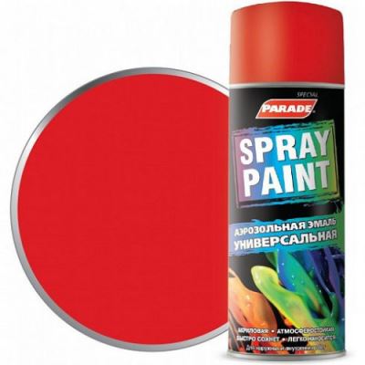 Эмаль аэрозольная универсальная Parade Spray Paint цвет RAL 3020 Транспортный-красный 400 мл