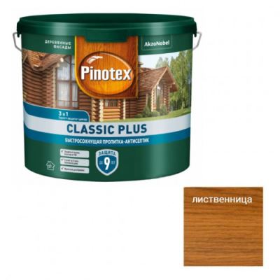 Пропитка декоративная для защиты древесины Pinotex Classic Plus 3 в 1 лиственница 2,5 л