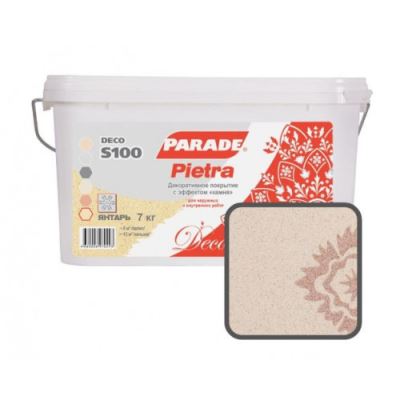Декоративное покрытие с эффектом камня Parade Deco Pietra S100 Янтарь 7 кг