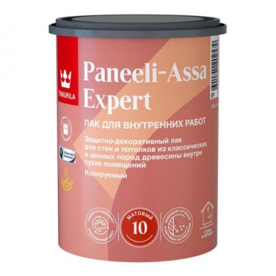 Лак для стен и потолков акриловый Tikkurila Paneeli-Assa Expert полуматовый 0,9 л