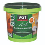 Лак акриловый по дереву для бань и саун VGT 0,9 кг