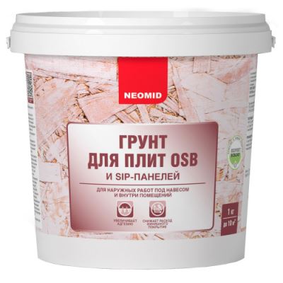 Грунт для плит OSB и SIP-панелей Neomid 1 кг