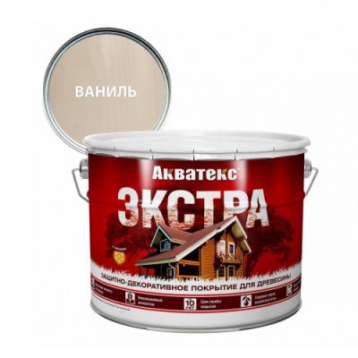Защитно-декоративное алкидное покрытие для дерева Акватекс «Экстра» полуглянцевое цвет ваниль 9 л