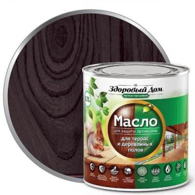 Масло для террас и деревянных полов Здоровый Дом цвет венге 0,75 л