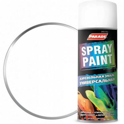 Эмаль аэрозольная универсальная Parade Spray Paint цвет 40 Белый глянцевый 400 мл