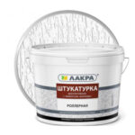 Штукатурка роллерная декоративная Лакра с эффектом короеда Белый 15 кг