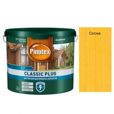 Пропитка декоративная для защиты древесины Pinotex Classic Plus 3 в 1 сосна 2,5 л