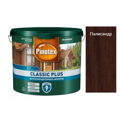 Пропитка декоративная для защиты древесины Pinotex Classic Plus 3 в 1 палисандр 2,5 л