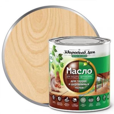 Масло для террас и деревянных полов Здоровый Дом цвет бесцветное 0,75 л