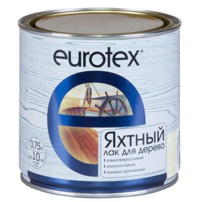 Лак яхтный алкидно уретановый Eurotex 0,75 л полуматовый