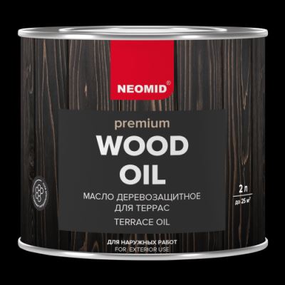 Масло деревозащитное для террас Neomid «Premium Wood Oil» цвет орех 2 л
