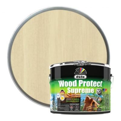 Пропитка декоративная для защиты древесины Dufa Wood Protect Supreme бесцветная 9 л
