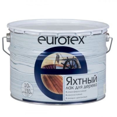 Лак яхтный алкидно уретановый Eurotex 10 л полуматовый