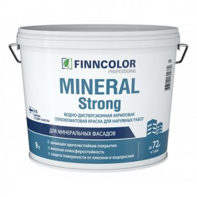 FINNCOLOR MINERAL STRONG краска фасадная водно дисперсионная матовая база C 9 л