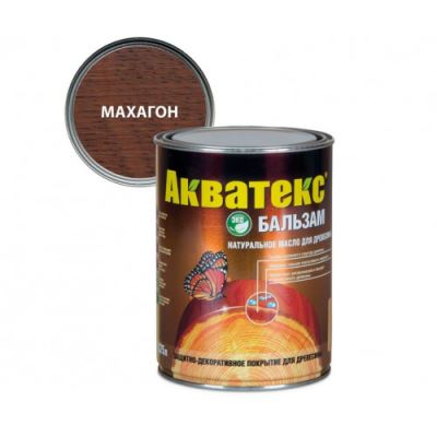 Масло натуральное для древесины Акватекс «Бальзам» цвет махагон 0,75 л