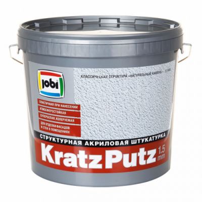 Jobi KRATZPUTZ Штукатурка декоративная 1,5мм -20С 16 кг