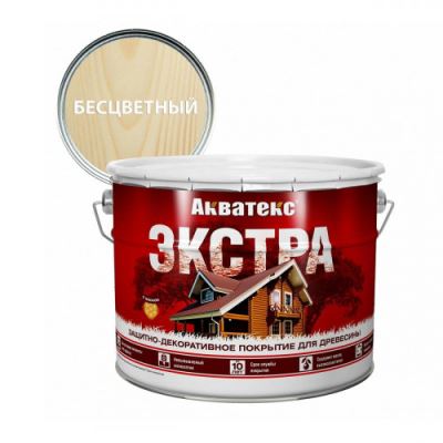 Защитно-декоративное алкидное покрытие для дерева Акватекс «Экстра» полуглянцевое цвет бесцветный 9 л